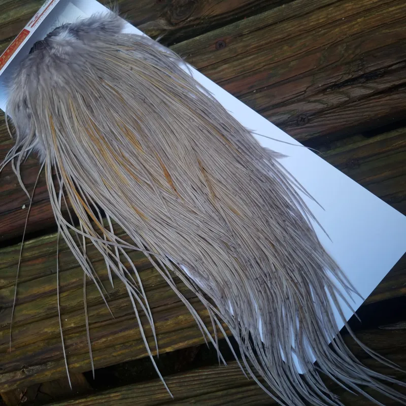 Whiting PRO-GRADE Dry Fly Rooster Saddle in Medium Dun B Approx Tying Sizes 12 14 16-3