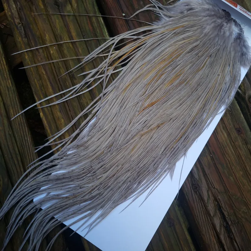 Whiting PRO-GRADE Dry Fly Rooster Saddle in Medium Dun B Approx Tying Sizes 12 14 16-5