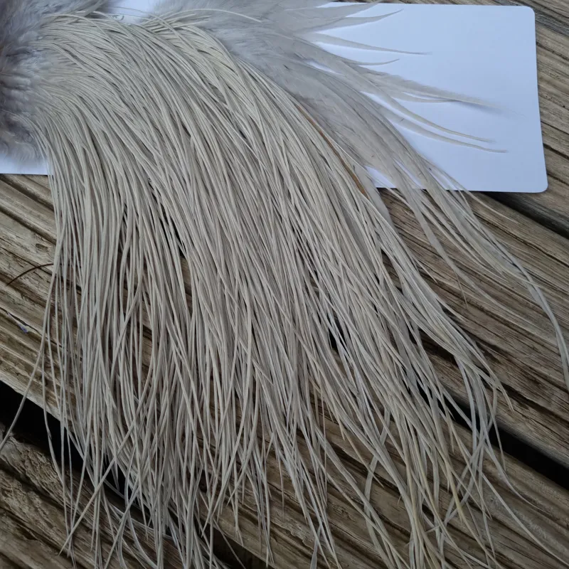 Whiting CREE Midge Rooster Saddle SILVER Grade Feathers Hackle Fly