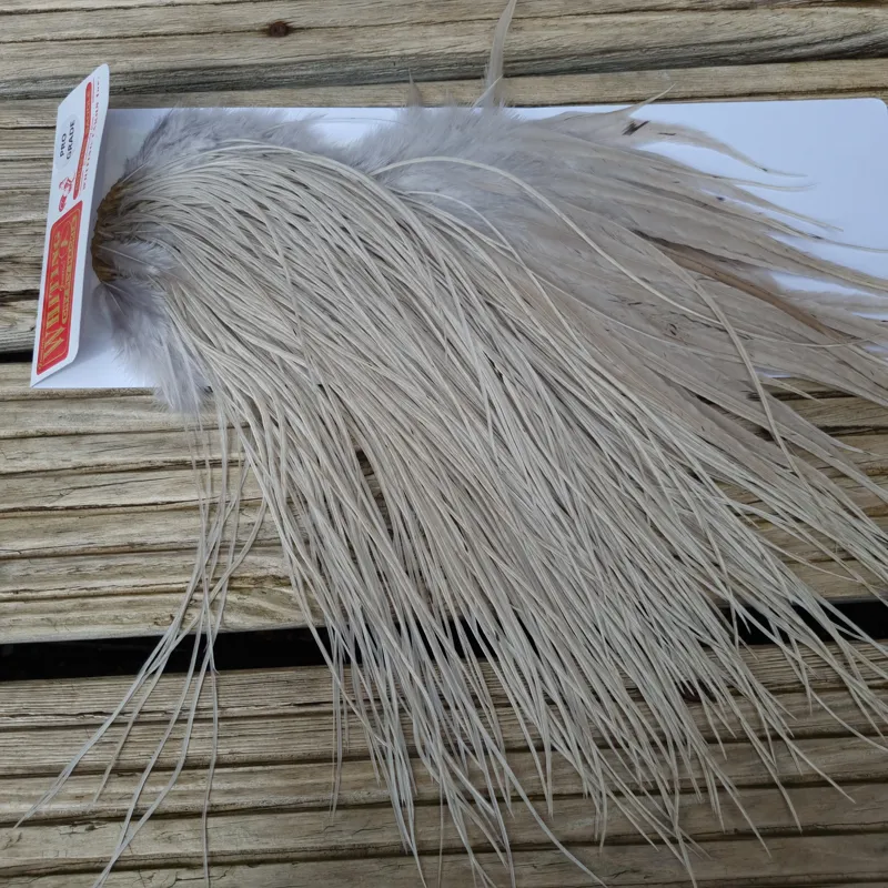 Whiting Pro-Grade Midge Rooster Saddle in Light Dun B Approx Tying Sizes Few 14/16 