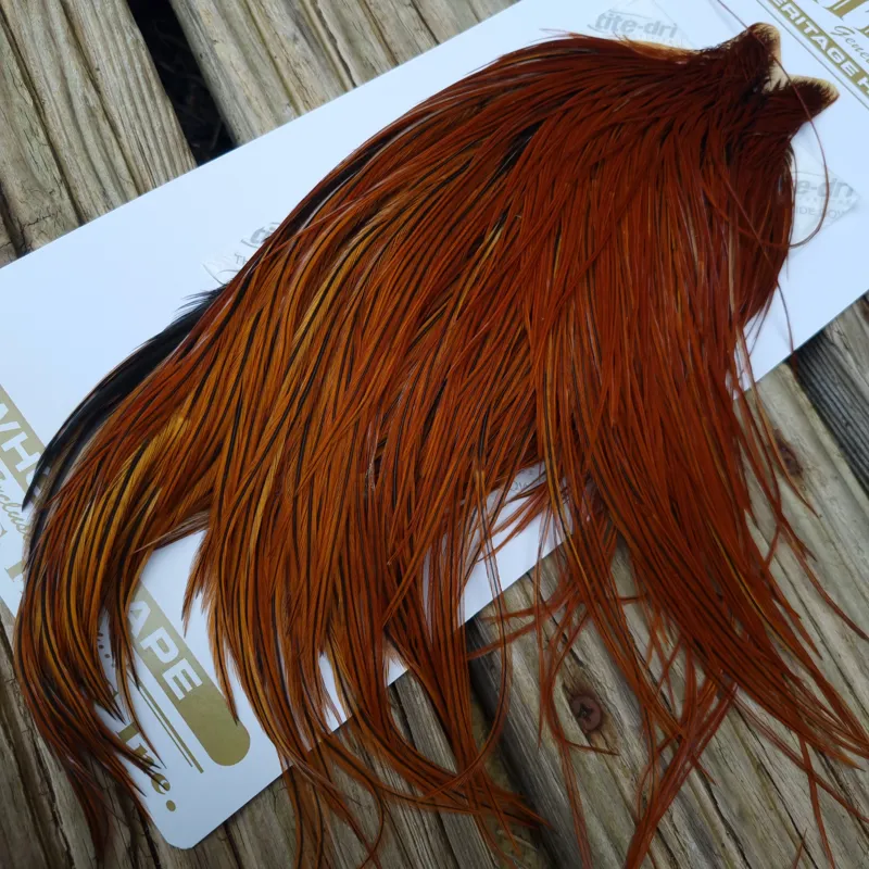 Whiting Heritage Hackles Rooster Cape in Mixed Colours N Red Game/Furnace