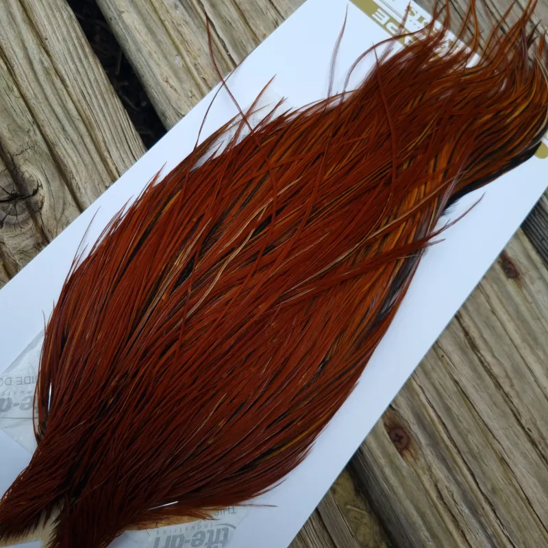 Whiting Heritage Hackles Rooster Cape in Mixed Colours N Red Game/Furnace-6