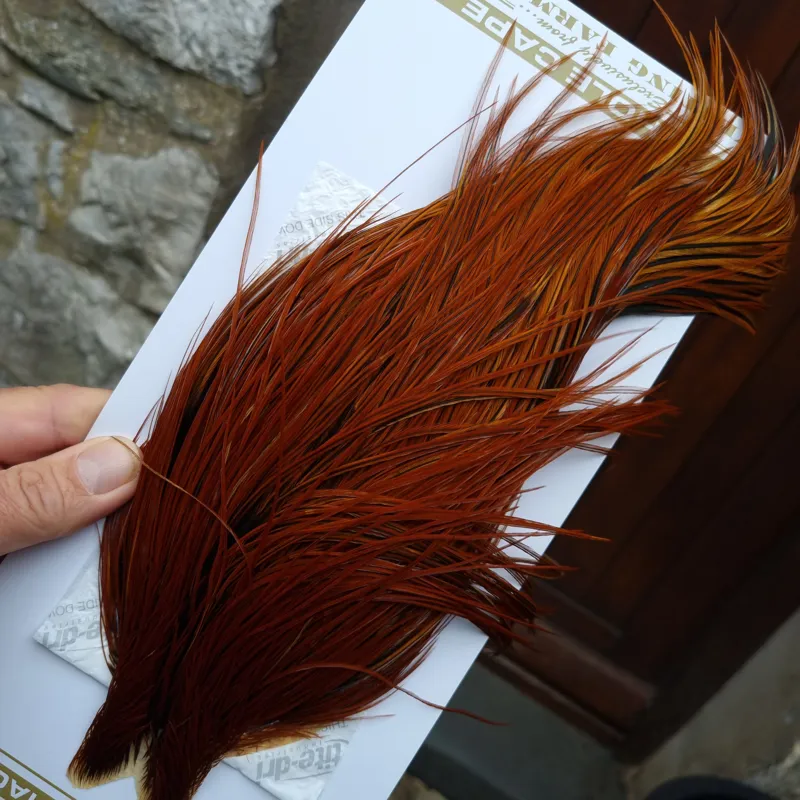 Whiting Heritage Hackles Rooster Cape in Mixed Colours N Red Game/Furnace-8