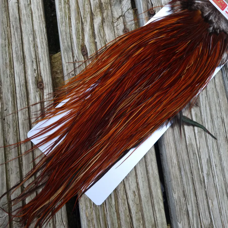 Whiting Pro-Grade Midge Rooster Saddle in Brown Medium to Dark Red Game A approx tying sizes Stuffed with 16/18/20/22/24/26 and out of sight-3