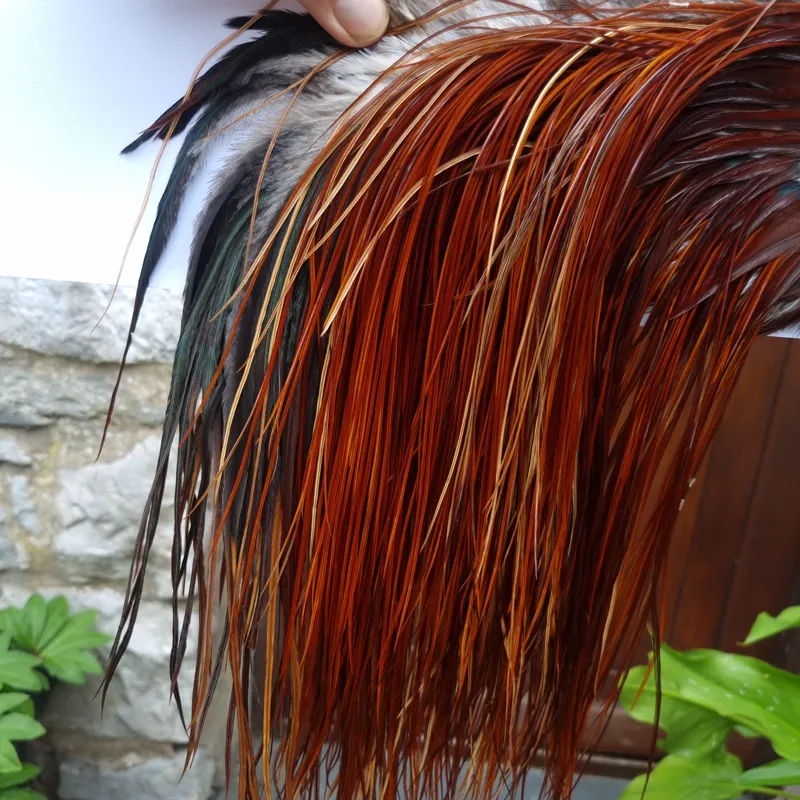 Whiting Pro-Grade Midge Rooster Saddle in Brown Medium to Dark Red Game A approx tying sizes Stuffed with 16/18/20/22/24/26 and out of sight-4