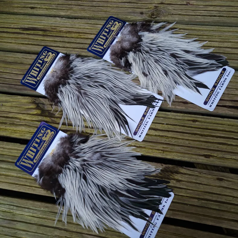 Whiting American Rooster Saddle in Silver Badger-2