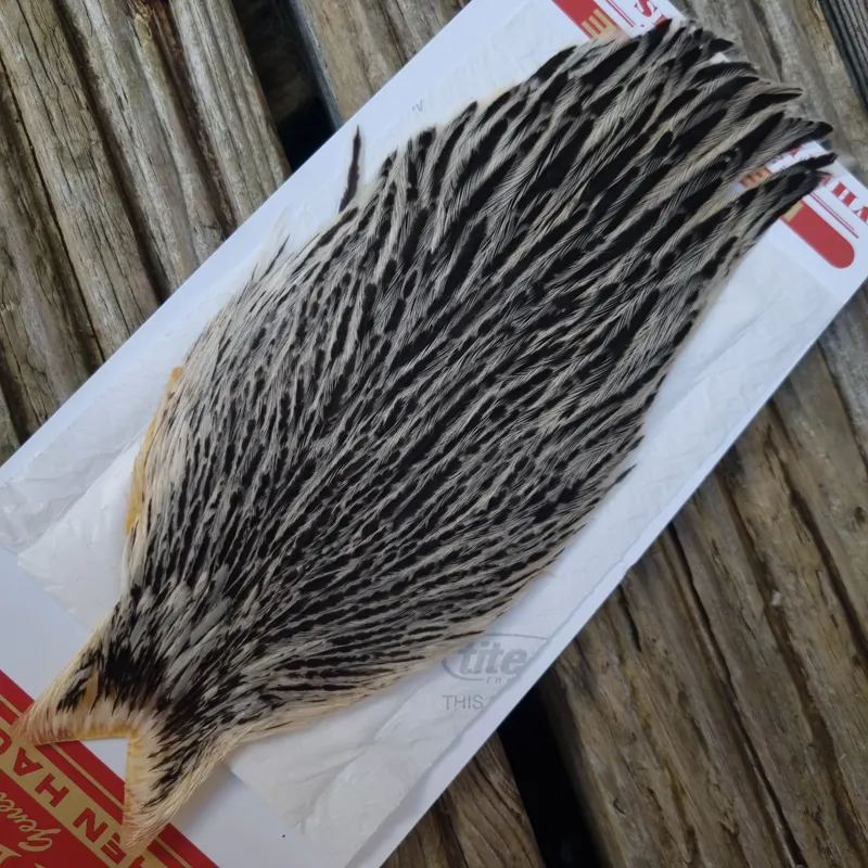Whiting Hen Cape in Silver Badger C-1
