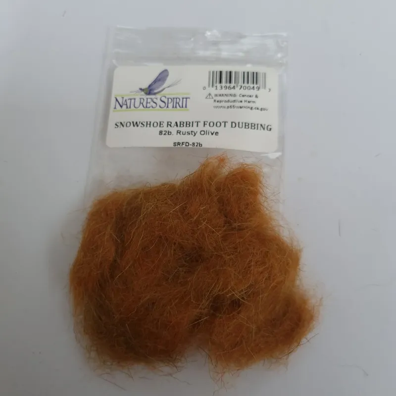 Natures Spirit Snowshoe Rabbit Foot Dubbing-7