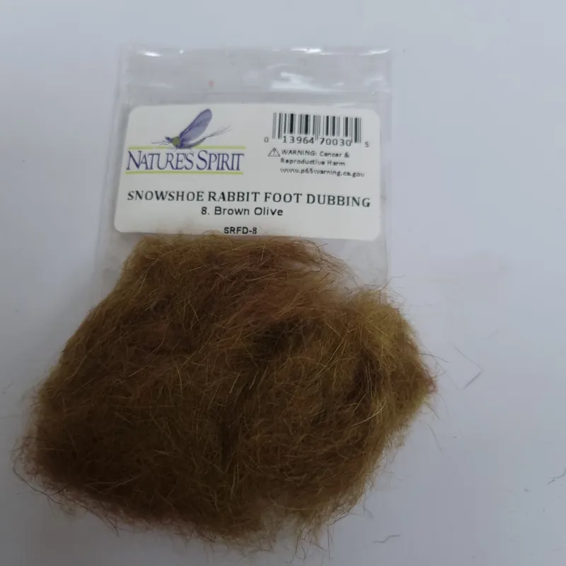 Natures Spirit Snowshoe Rabbit Foot Dubbing-11