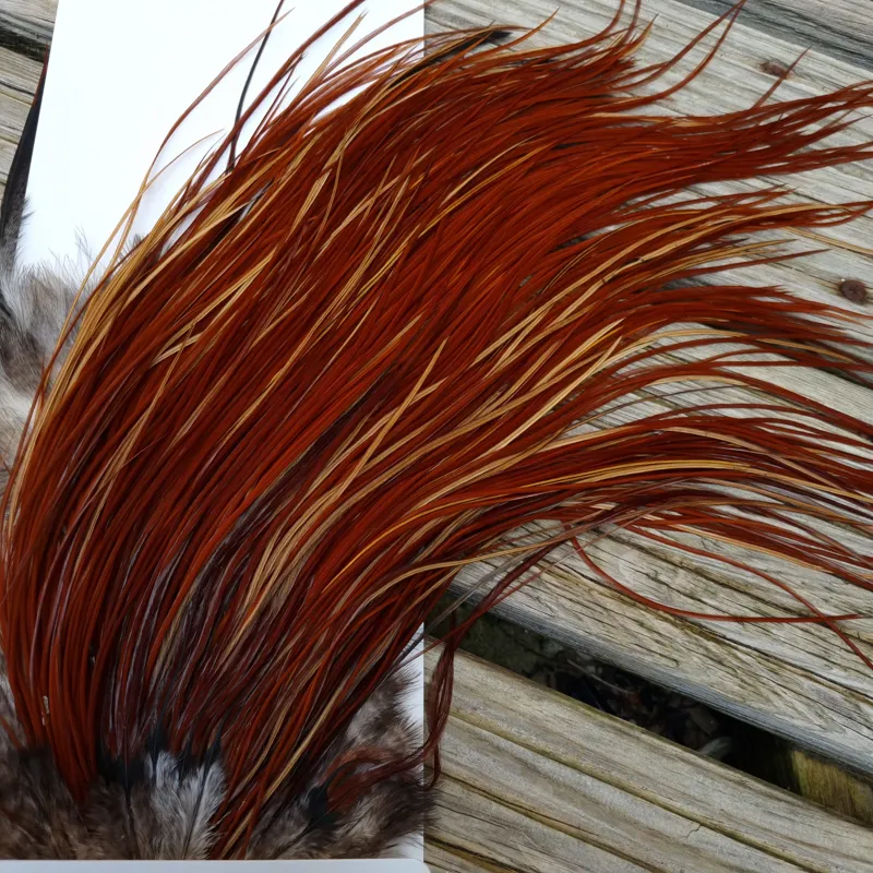 Whiting Heritage Hackles Rooster Saddle in Mixed Colours T Light/Medium/Dark Red Game Approx. Tying Size12/14/16-6
