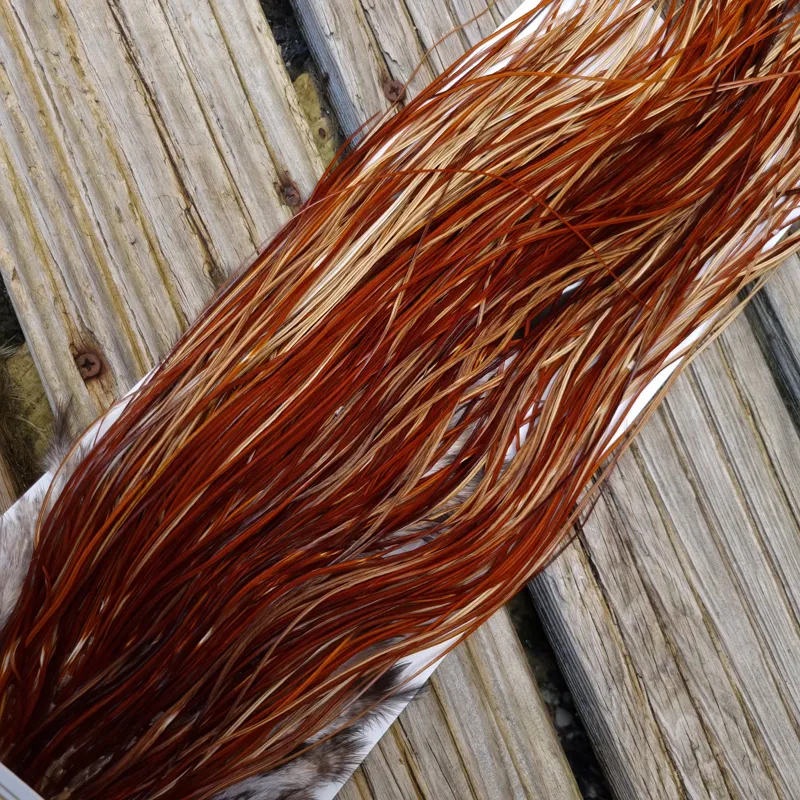 Whiting Heritage Hackles Rooster Saddle in Mixed Colours U Light/Medium/Dark Red Game Approx.Tying Size 12/14/16/18-4