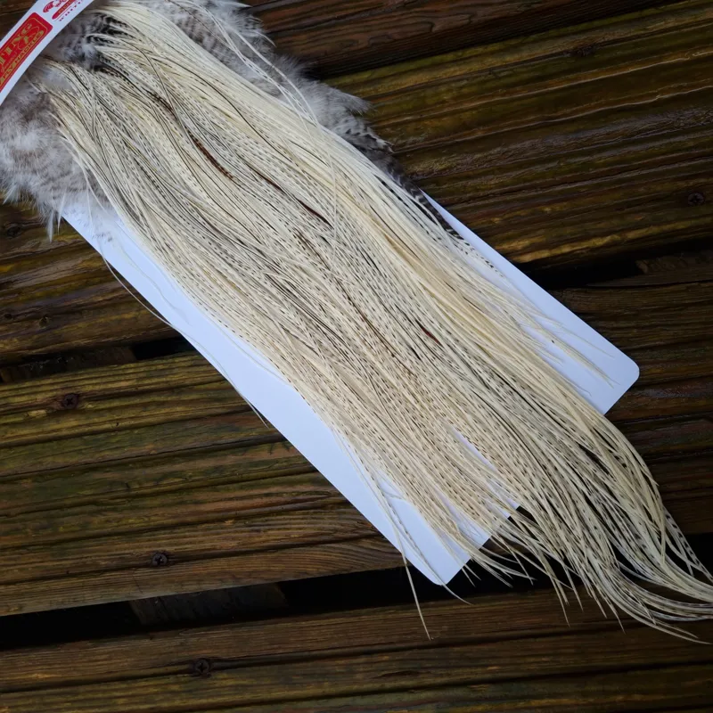 Whiting Pro-Grade Midge Rooster Saddle in Unique Variant A Pure White/Silver Badger/ Salt and Pepper Approx Tying Sizes 14 16 18 20 some going smaller-1