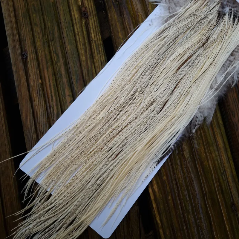 Whiting Pro-Grade Midge Rooster Saddle in Unique Variant A Pure White/Silver Badger/ Salt and Pepper Approx Tying Sizes 14 16 18 20 some going smaller-3