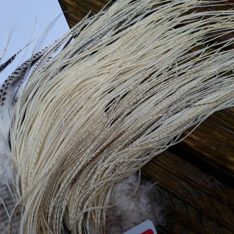 Whiting Pro-Grade Midge Rooster Saddle in Unique Variant A Pure White/Silver Badger/ Salt and Pepper Approx Tying Sizes 14 16 18 20 some going smaller-8