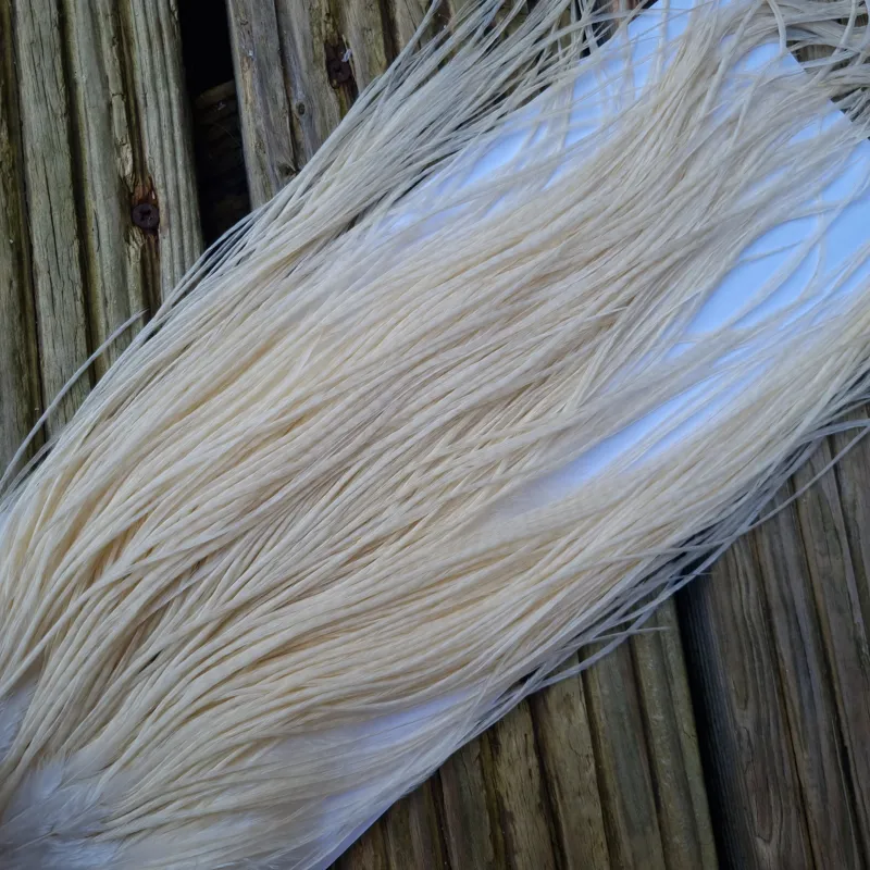 Whiting Pro-Grade Midge Rooster Saddle in Natural White A Approx Tying Sizes 14 16 and a few going smaller-2