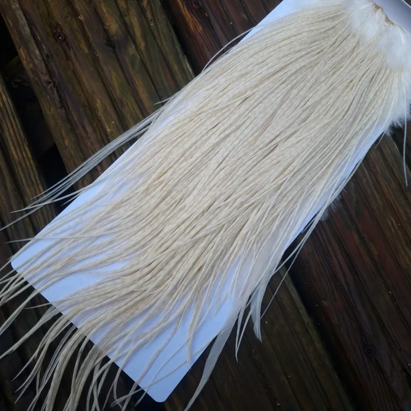 Whiting PRO-GRADE Dry Fly Rooster Saddle in White/Ghost Barred White B Approx.Tying Sizes 12 14 16-3