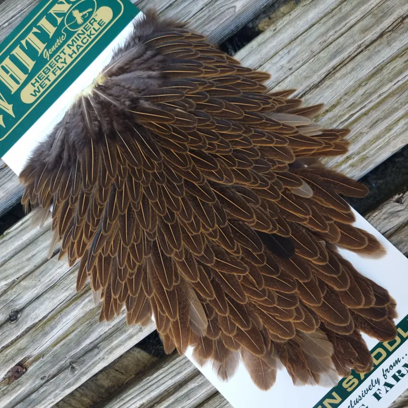 Whiting Hebert Miner Hen Saddle in Wild Type Brown A-2
