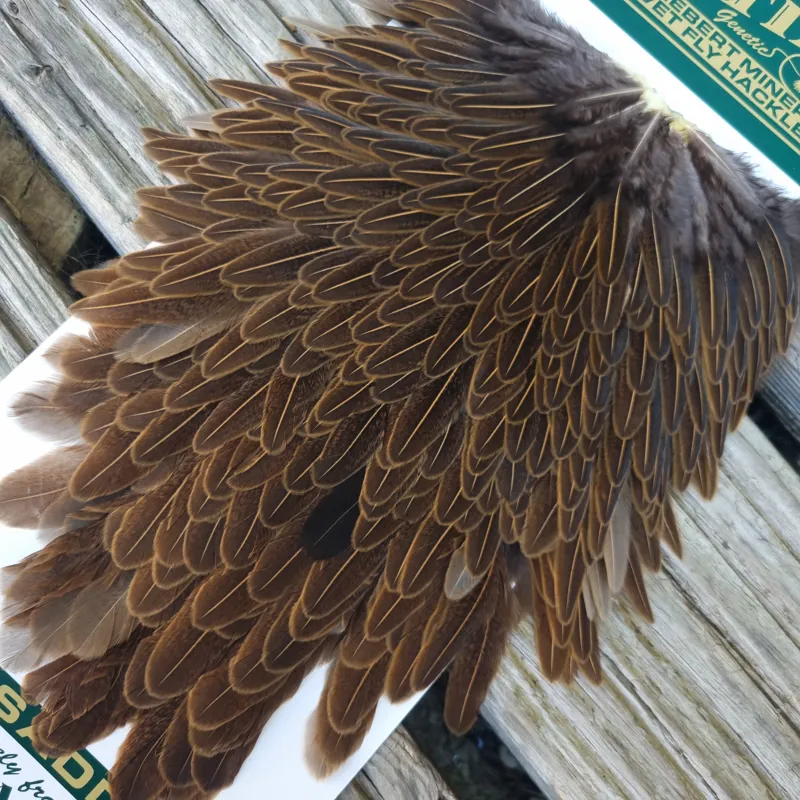 Whiting Hebert Miner Hen Saddle in Wild Type Brown A-3