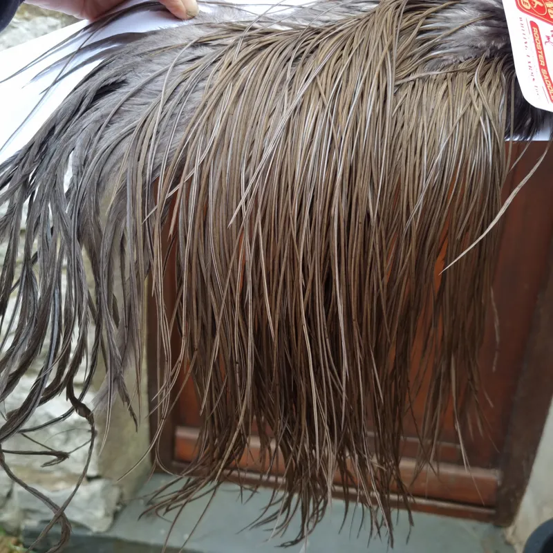 Whiting Pro-Grade Midge Rooster Saddle in Dark Dun A Approx Tying Size 14/16/18 some going smaller-2