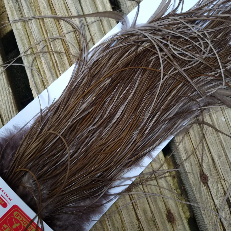 Whiting Pro-Grade Midge Rooster Saddle in Dark Dun B Approx Tying Size Stuffed with14/16/18 some going smaller-6