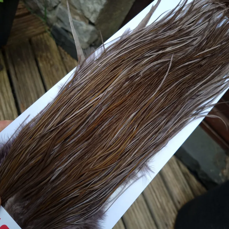 Whiting Pro-Grade Midge Rooster Saddle in Dark Dun B Approx Tying Size Stuffed with14/16/18 some going smaller-4