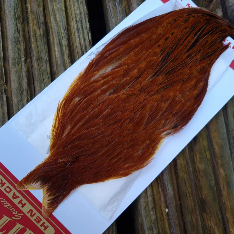 Whiting Hen Cape in Brown A Red Game/Furnace-1