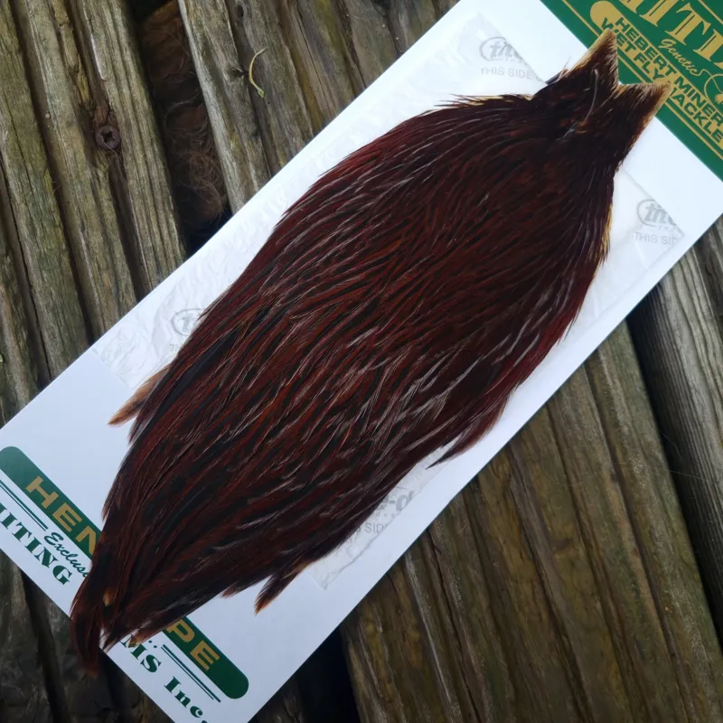 Whiting Hebert Miner Hen Cape in Brown A Dark Furnace-2