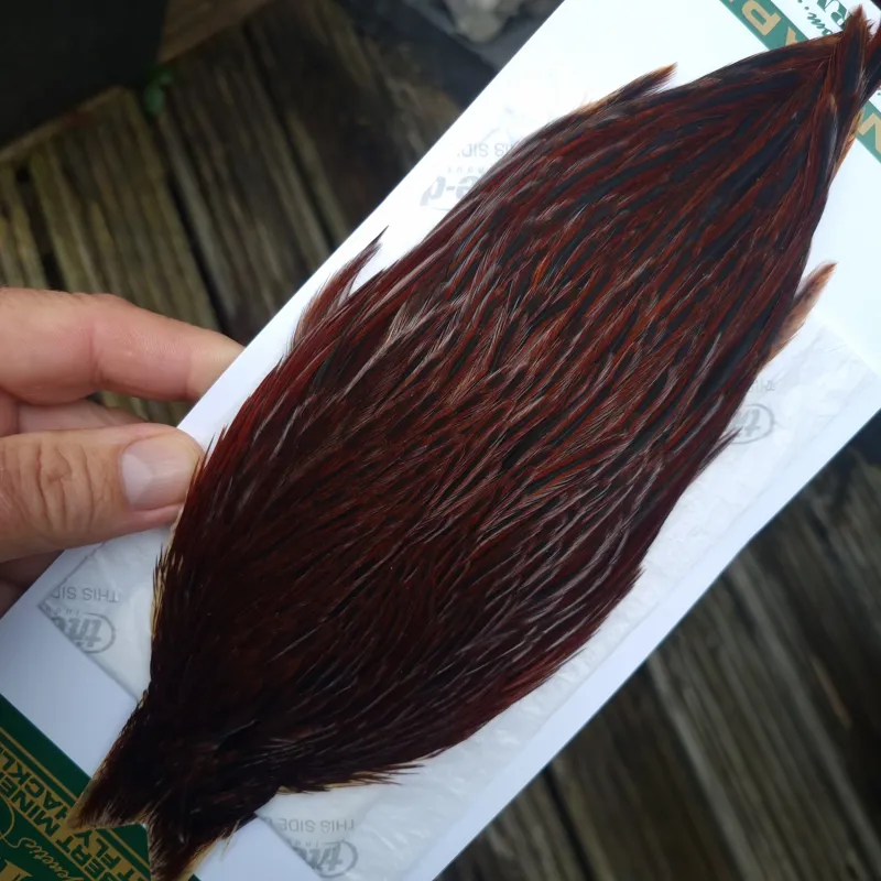 Whiting Hebert Miner Hen Cape in Brown A Dark Furnace-1