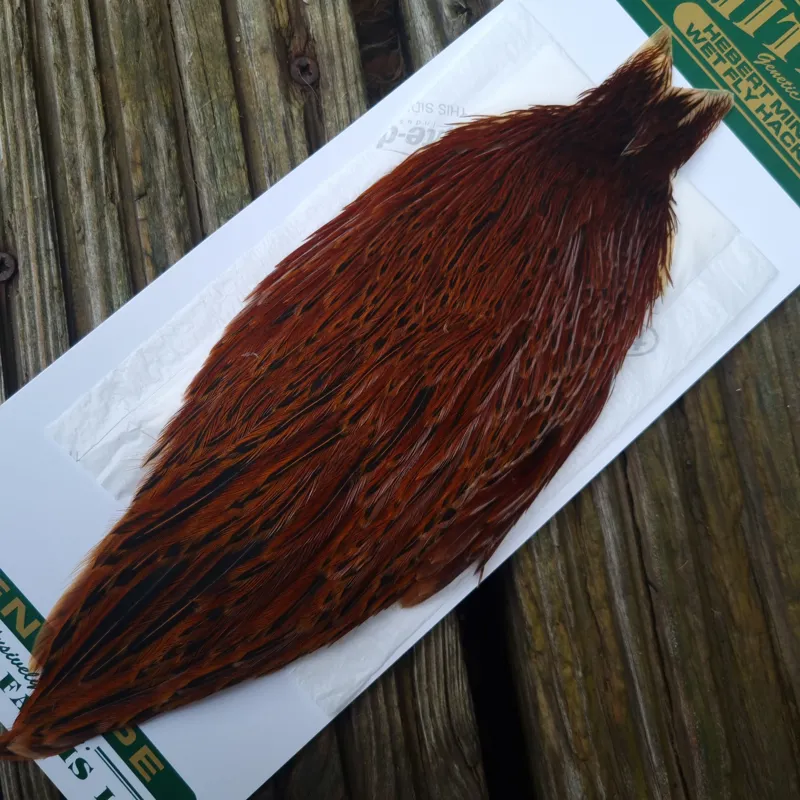 Whiting Hebert Miner Hen Cape in Brown C Red Game/ Furnace-2