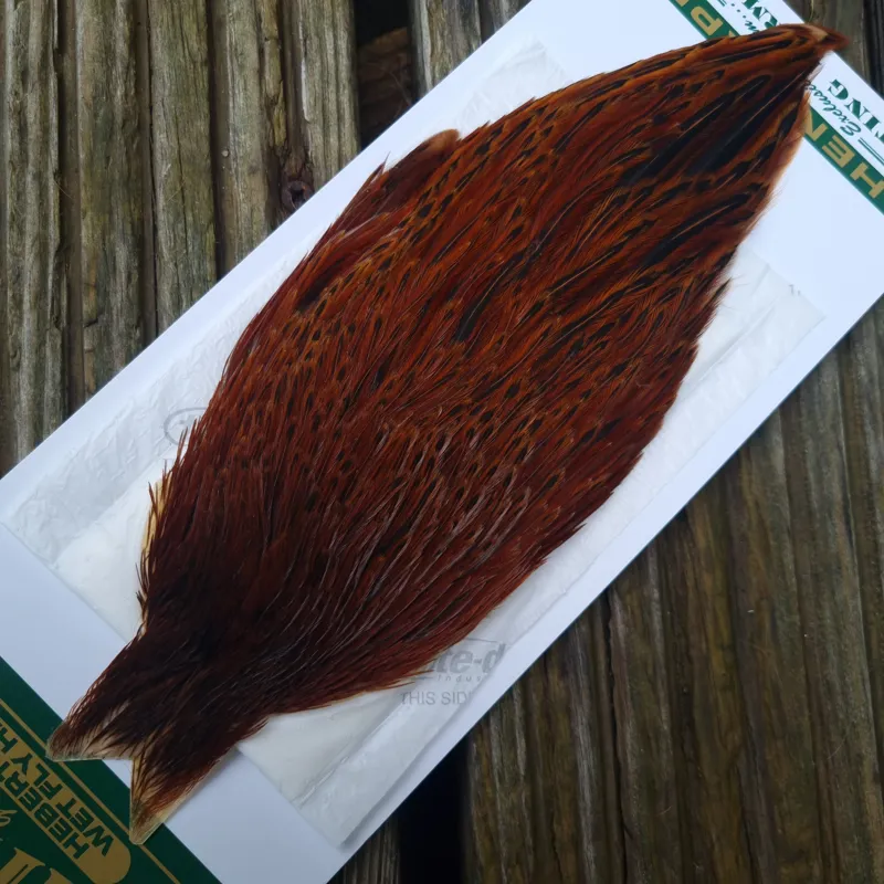 Whiting Hebert Miner Hen Cape in Brown C Red Game/ Furnace-3