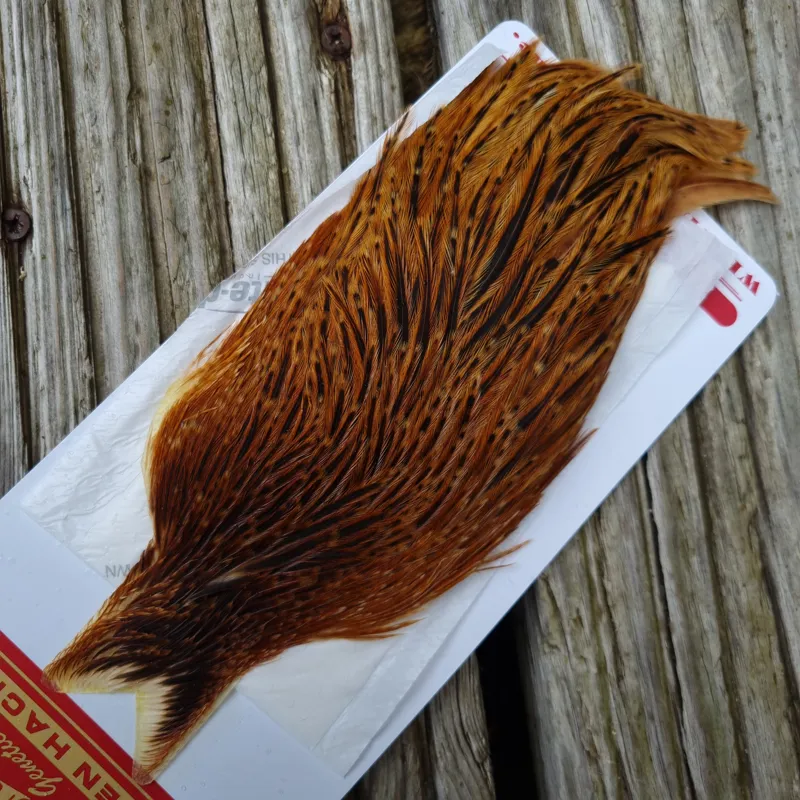 Whiting Hen Cape in Brown Red Game D-1