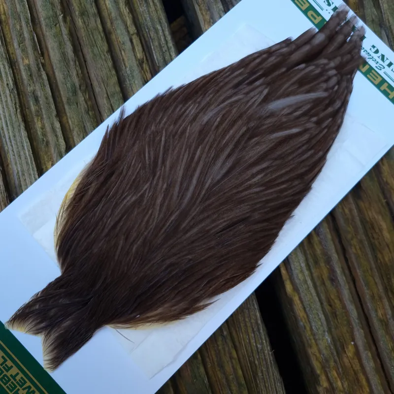Whiting Hebert Miner Hen Cape in Brown Gray Dun B-1