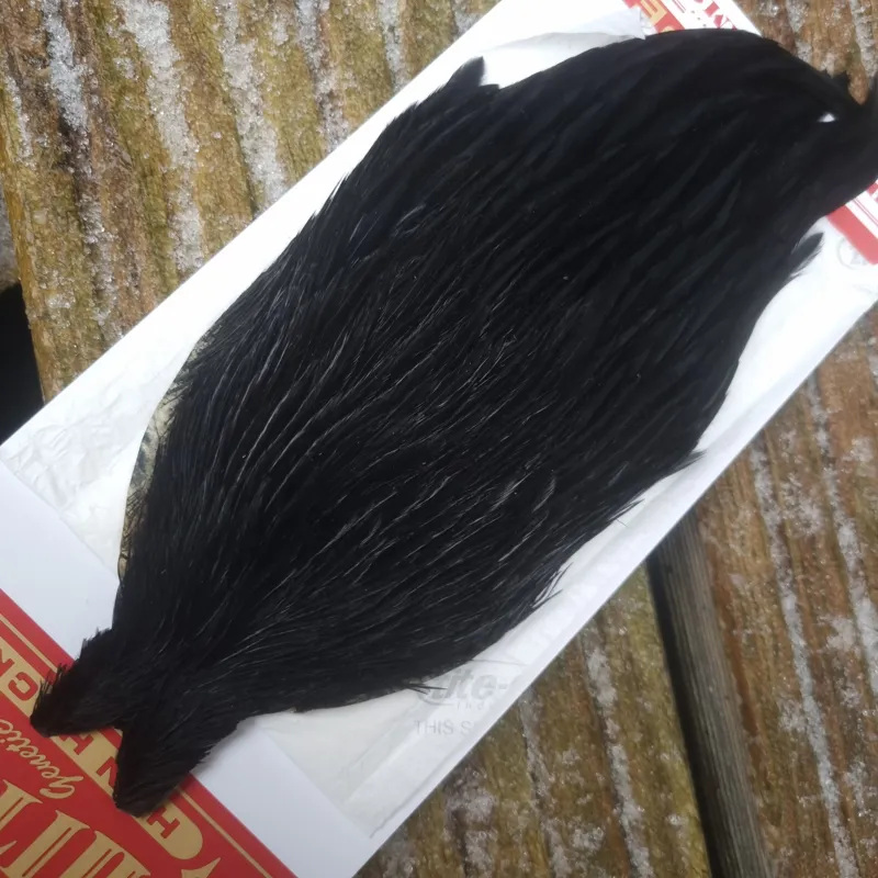 Whiting Hen Cape in Dyed Black A-1