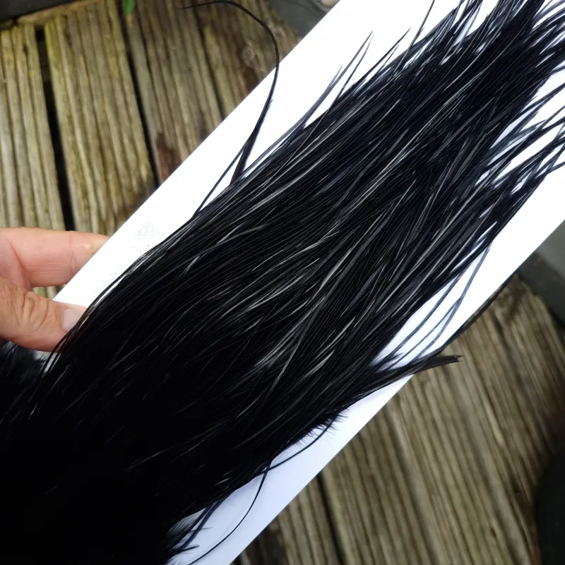 Whiting Pro-Grade Midge Rooster Saddle in Black B Approx Tying Sizes 14/16/18-4