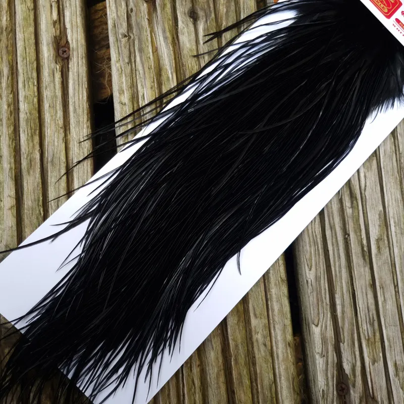 Whiting Pro-Grade Midge Rooster Saddle in Black D Approx Tying Sizes 12/14/16/18 with a few smaller-3