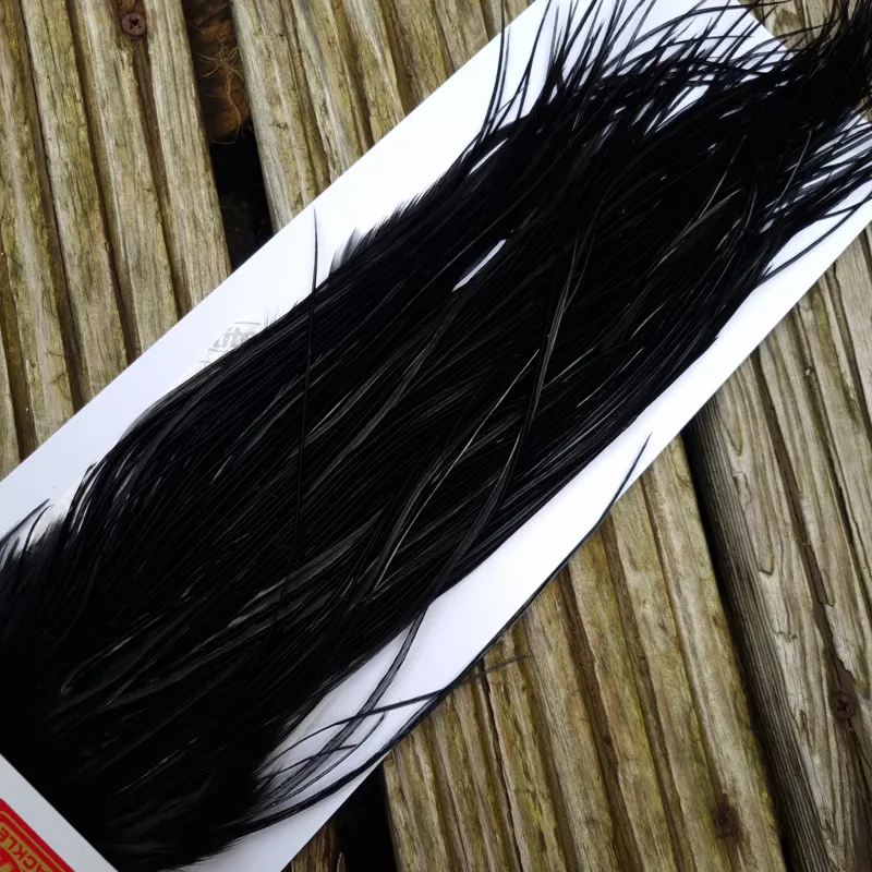 Whiting Pro-Grade Midge Rooster Saddle in Black D Approx Tying Sizes 12/14/16/18 with a few smaller-5
