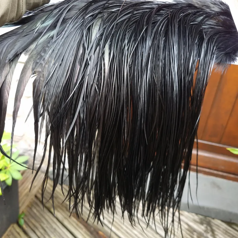 Whiting Pro-Grade Midge Rooster Saddle in Black E Approx Tying Sizes 14 16 some going smaller-2