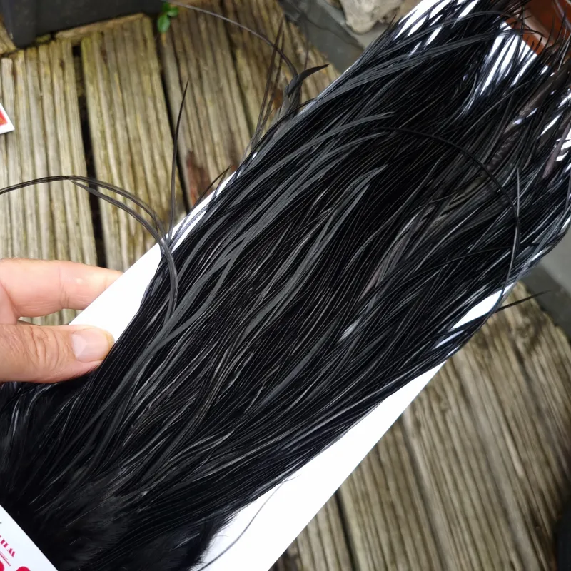 Whiting Pro-Grade Midge Rooster Saddle in Black E Approx Tying Sizes 14 16 some going smaller-5