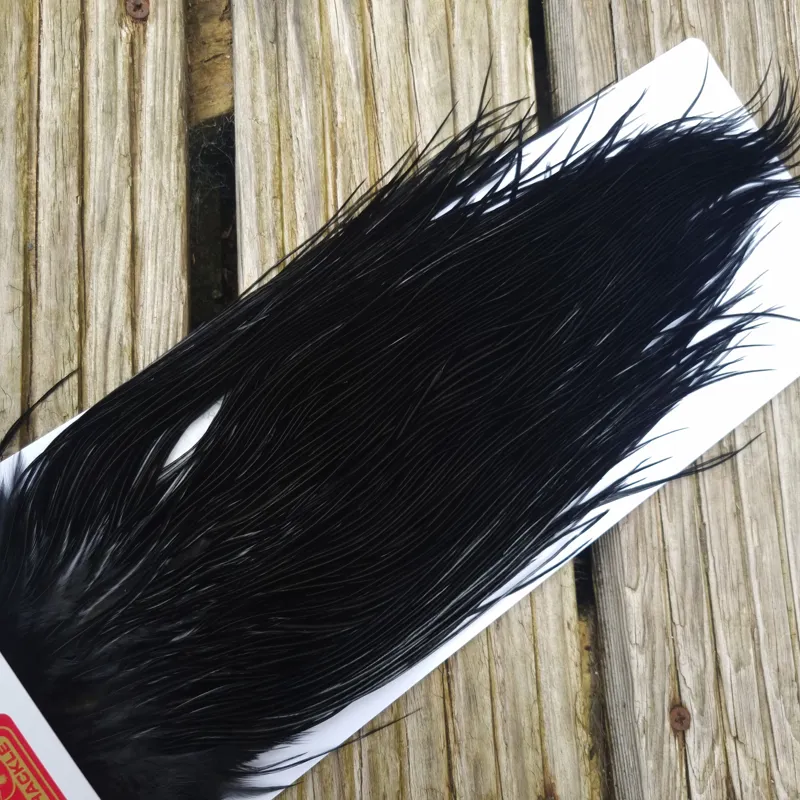 Whiting Pro-Grade Midge Rooster Saddle in Black C Approx Tying Sizes 14/16/18 with a few going smaller-5