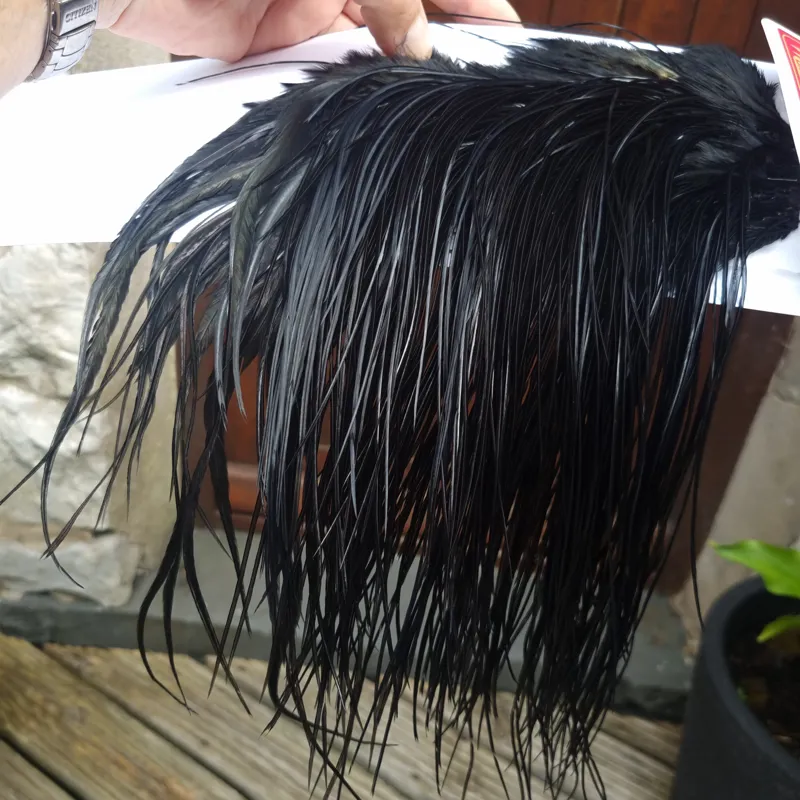 Whiting Pro-Grade Midge Rooster Saddle in Black D Approx Tying Sizes 12/14/16/18/20-4