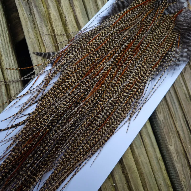 Whiting Pro-Grade Midge Rooster Saddle in CREE C Approx Tying Sizes Few14 Stuffed with 16 18 and a Few going Smaller-4