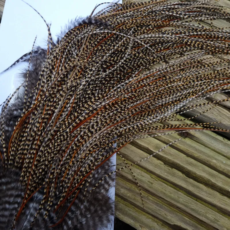 Whiting Pro-Grade Midge Rooster Saddle in CREE C Approx Tying Sizes Few14 Stuffed with 16 18 and a Few going Smaller-5