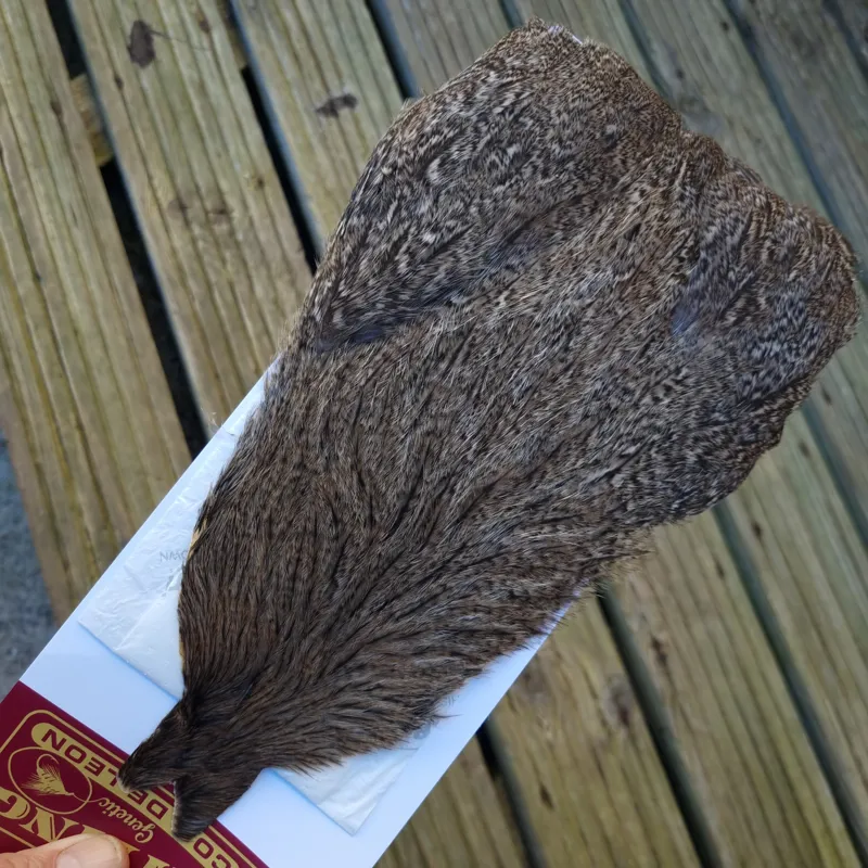 Whiting Coq de Leon Hen Cape in Brown Speckled-6