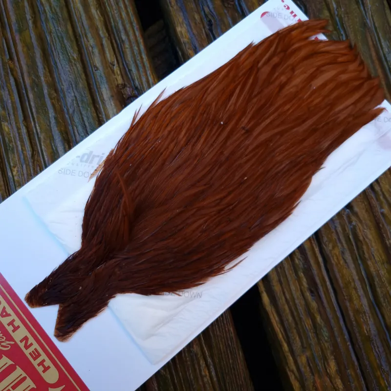 Whiting Hen Cape in Dyed Brown A-1