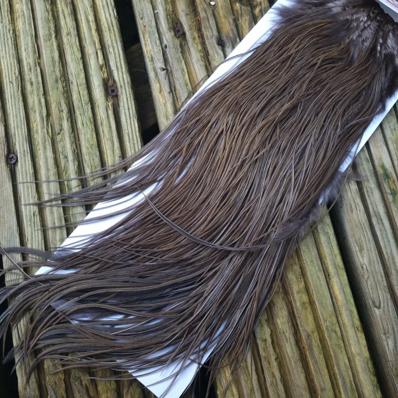 Whiting Pro-Grade Midge Rooster Saddle in Dark Dun A Dark Dun/Iron Blue Dun Approx Tying Size 14/16/18 some going smaller