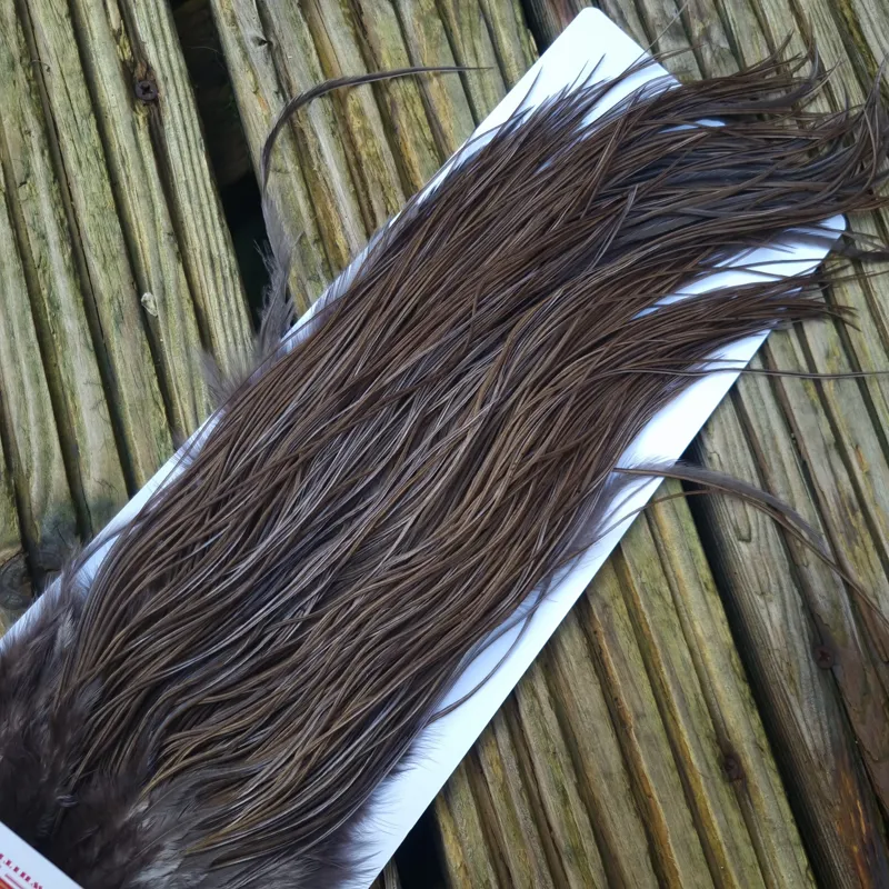Whiting Pro-Grade Midge Rooster Saddle in Dark Dun A Dark Dun/Iron Blue Dun Approx Tying Size 14/16/18 some going smaller-4