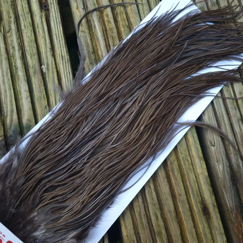 Whiting Pro-Grade Midge Rooster Saddle in Dark Dun A Dark Dun/Iron Blue Dun Approx Tying Size 14/16/18 some going smaller-6