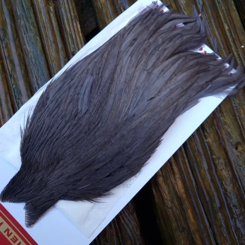 Whiting Hen Cape in White Dyed Dark Dun C-1