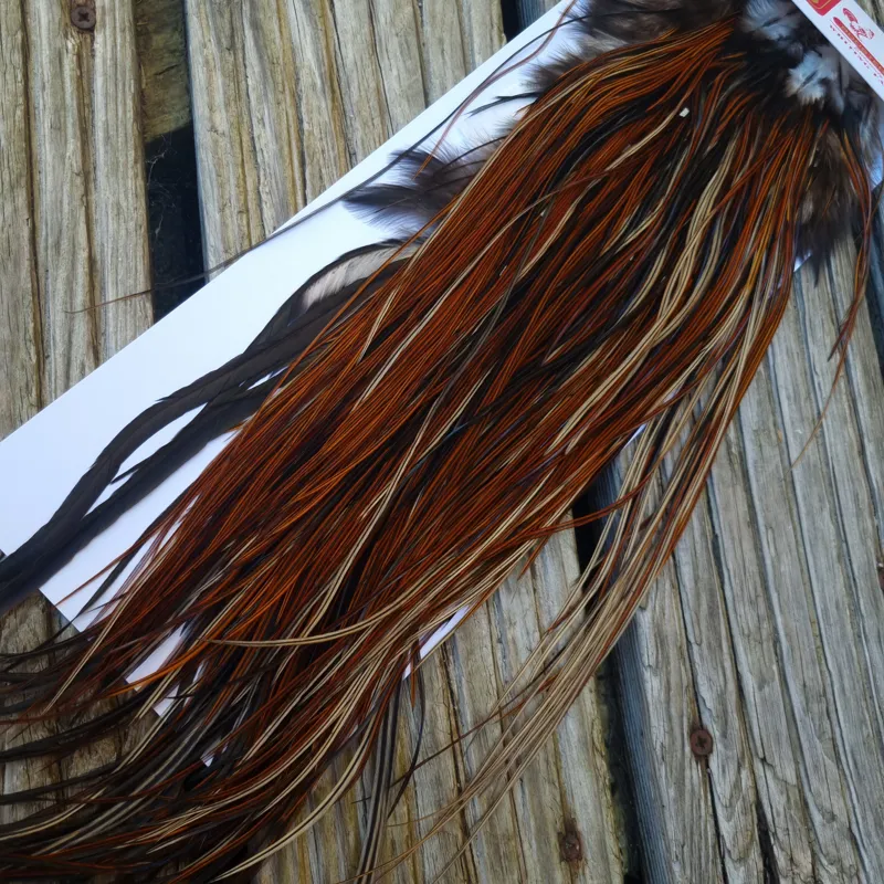 Whiting Pro-Grade Dry Fly Rooster Saddle in Furnace B Tying Approx 12/14/16-3