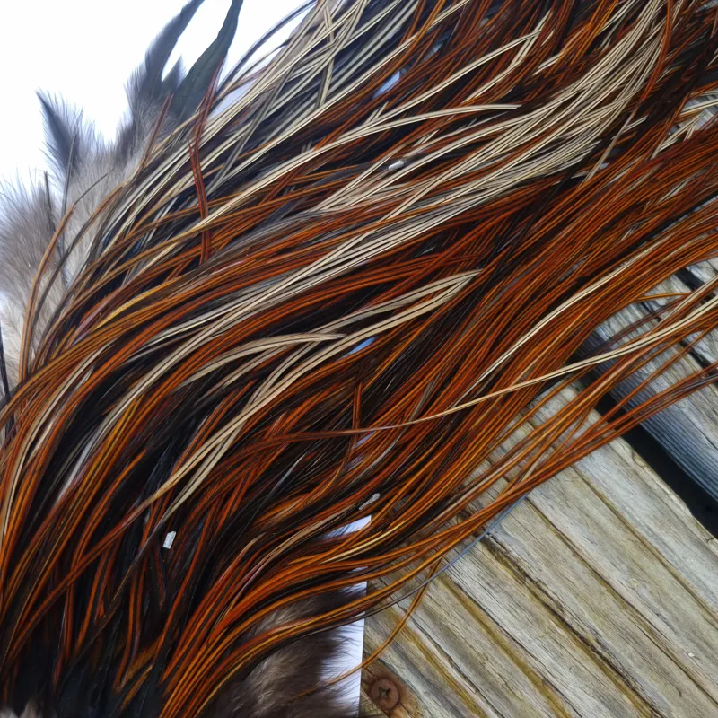 Whiting Pro-Grade Dry Fly Rooster Saddle in Furnace B Tying Approx 12/14/16-1
